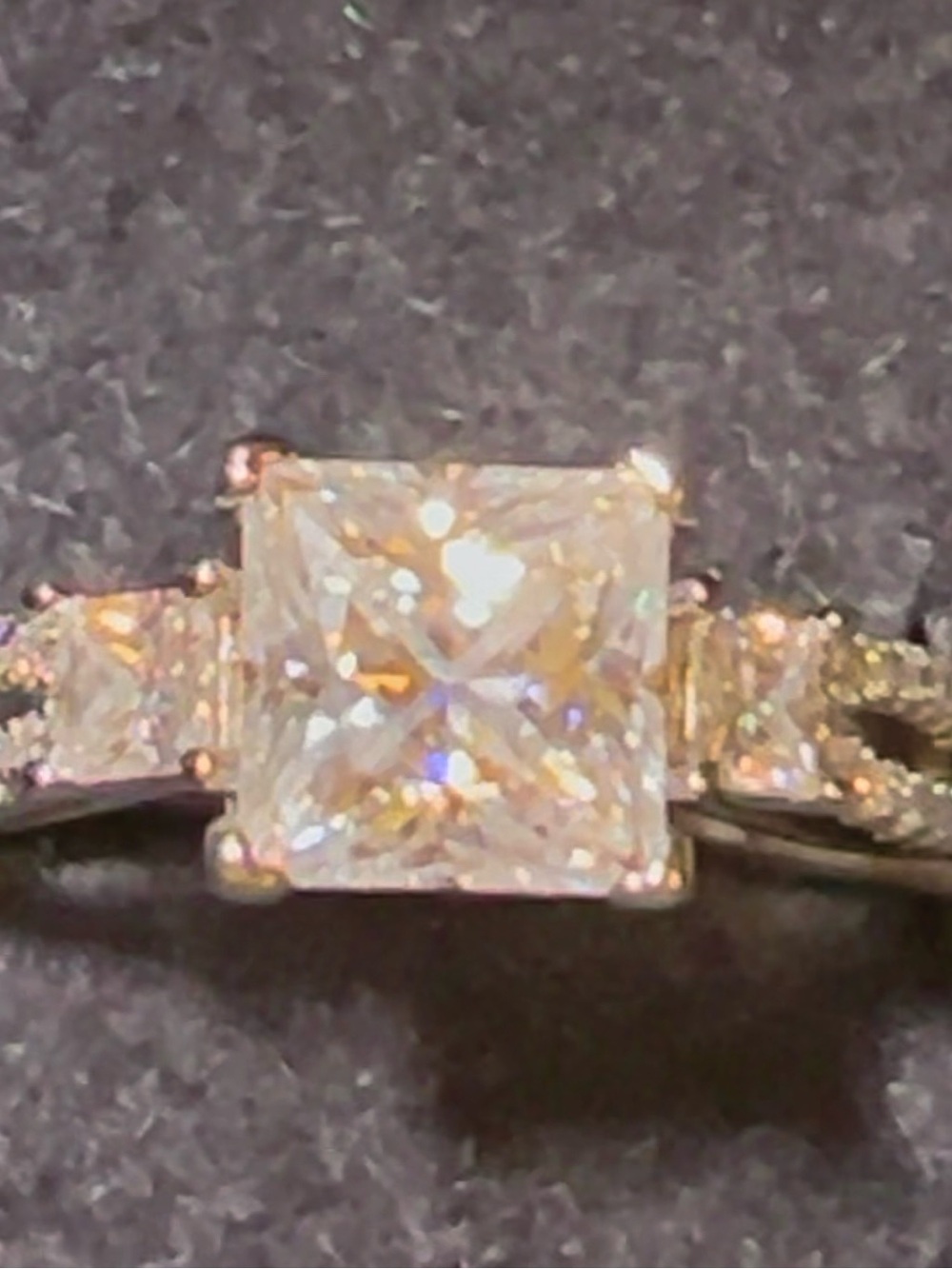 LARGE Moisannite 2.75 CTW Solid Sterling Silver Ring Size 6